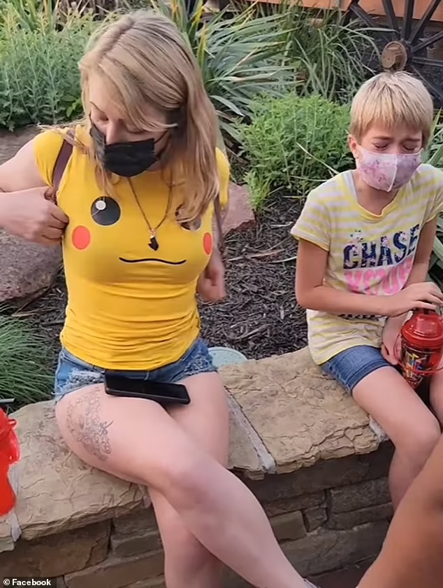 Confrontation: In her post, she claimed that her 11-year-old daughter was 'yelled at by a park police officer' for rolling down a hill on wheeled sneakers