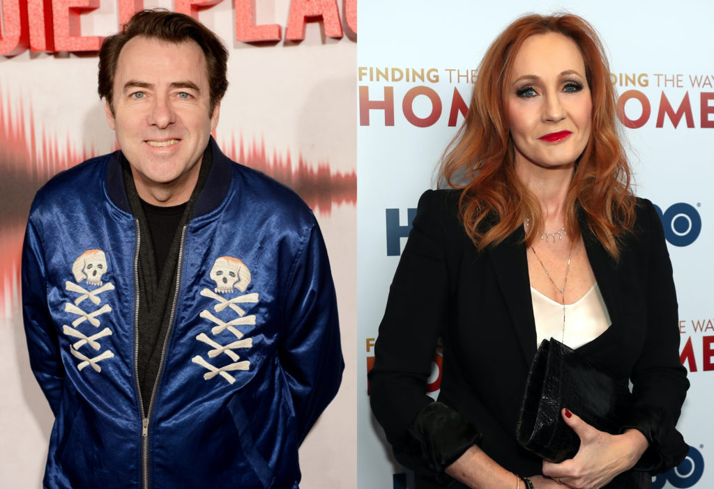 Jonathan Ross (L) has backed JK Rowling amid a torrent of criticism for the author tweets on trans lives. (Dave J Hogan/Dave J Hogan/Getty Images/Tayfun Coskun/Anadolu Agency via Getty Images)