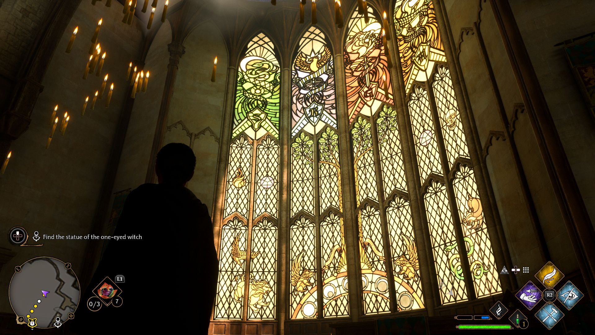 Hogwarts Legacy review: the Great Hall window from the Harry Potter game