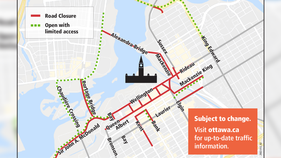 Ottawa road closures